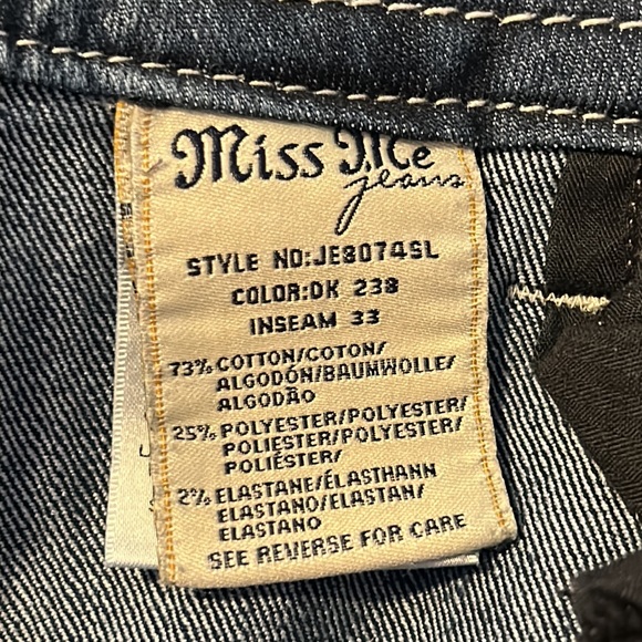 Miss Me Signature Rise Skinny Jeans Embroidered Back Flap Pocket Size 27 - Picture 11 of 11